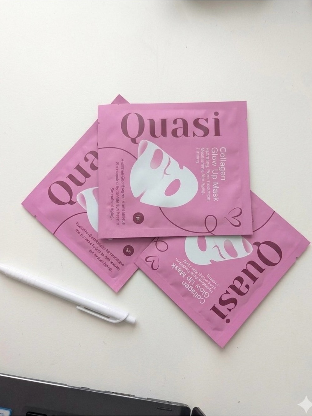 Set of 3 Collagen Glow Up Mask – Pink Hydrating Sheet Mask